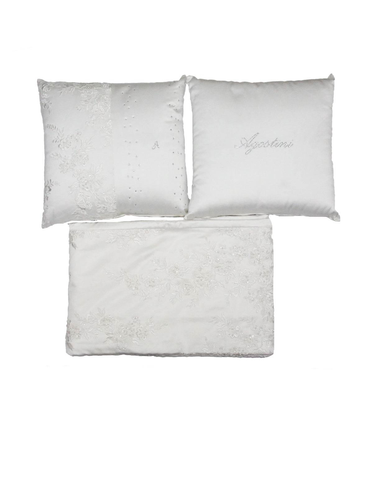 Copriletto + 2 cuscini Biancheria Rihann Copriletto Agostini - evabiancheria