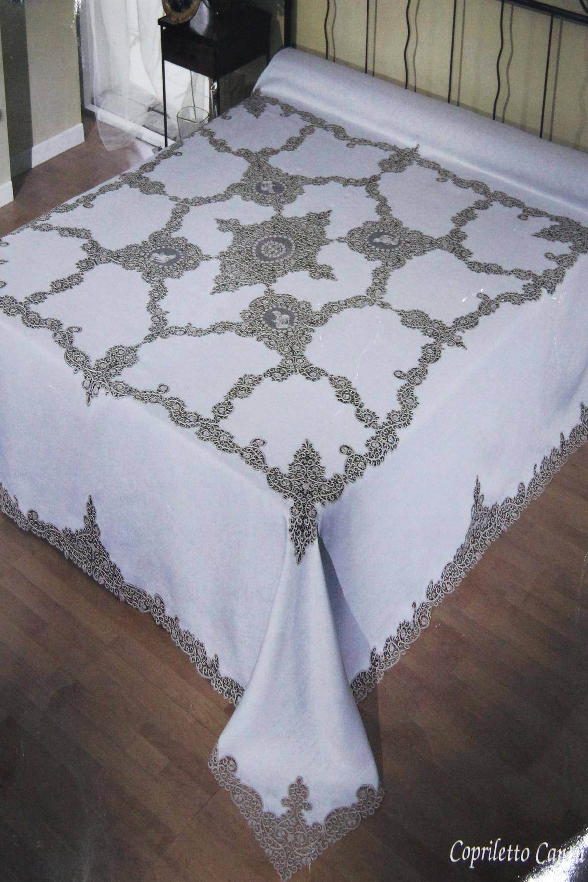 Copriletto con pizzo Letto 334/C COPRIL Bellora - evabiancheria