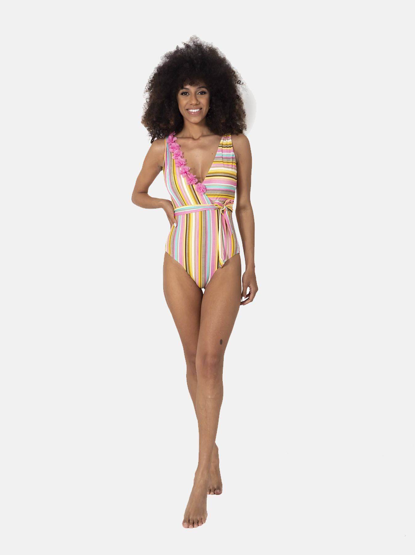 Costume intero Coppa preformata Donna VI23-008 Vacanze Italiane - evabiancheria