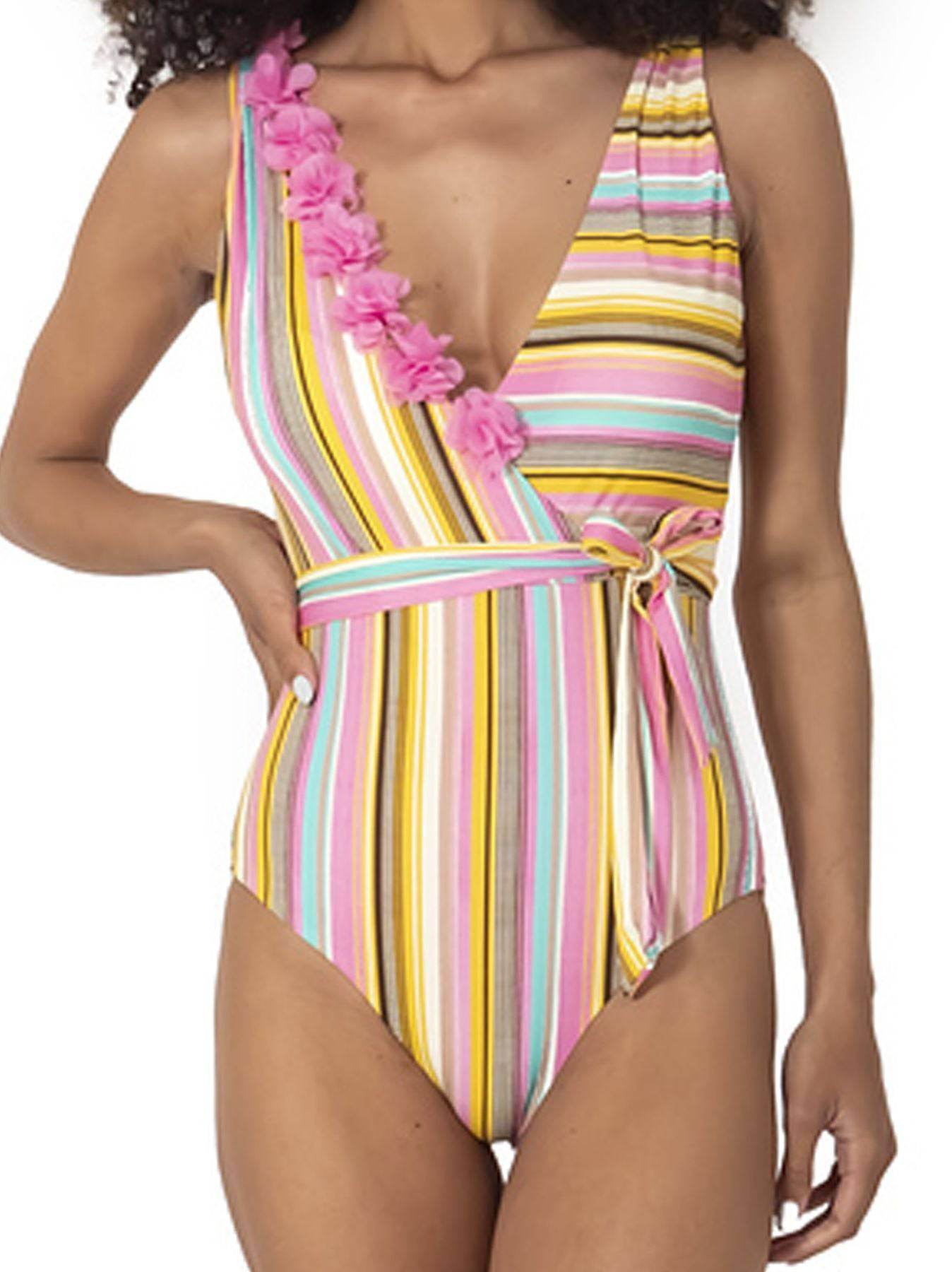 Costume intero Coppa preformata Donna VI23-008 Vacanze Italiane - evabiancheria