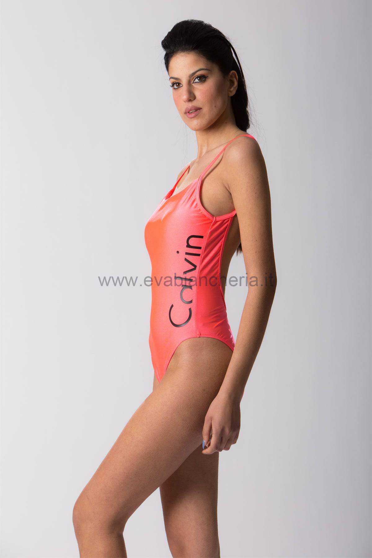 Costume intero Sfoderato senza ferro Donna KW00010 Calvin Klein - evabiancheria