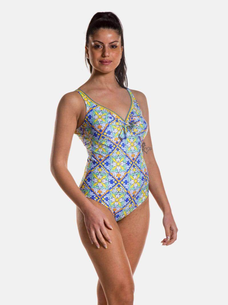 Costume intero Sfoderato senza ferro Donna LA SUNNY FBB9295 ANTIGEL - evabiancheria