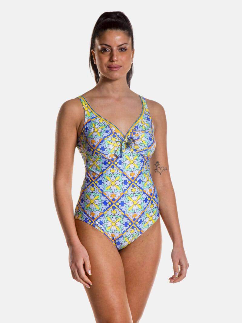 Costume intero Sfoderato senza ferro Donna LA SUNNY FBB9295 ANTIGEL - evabiancheria