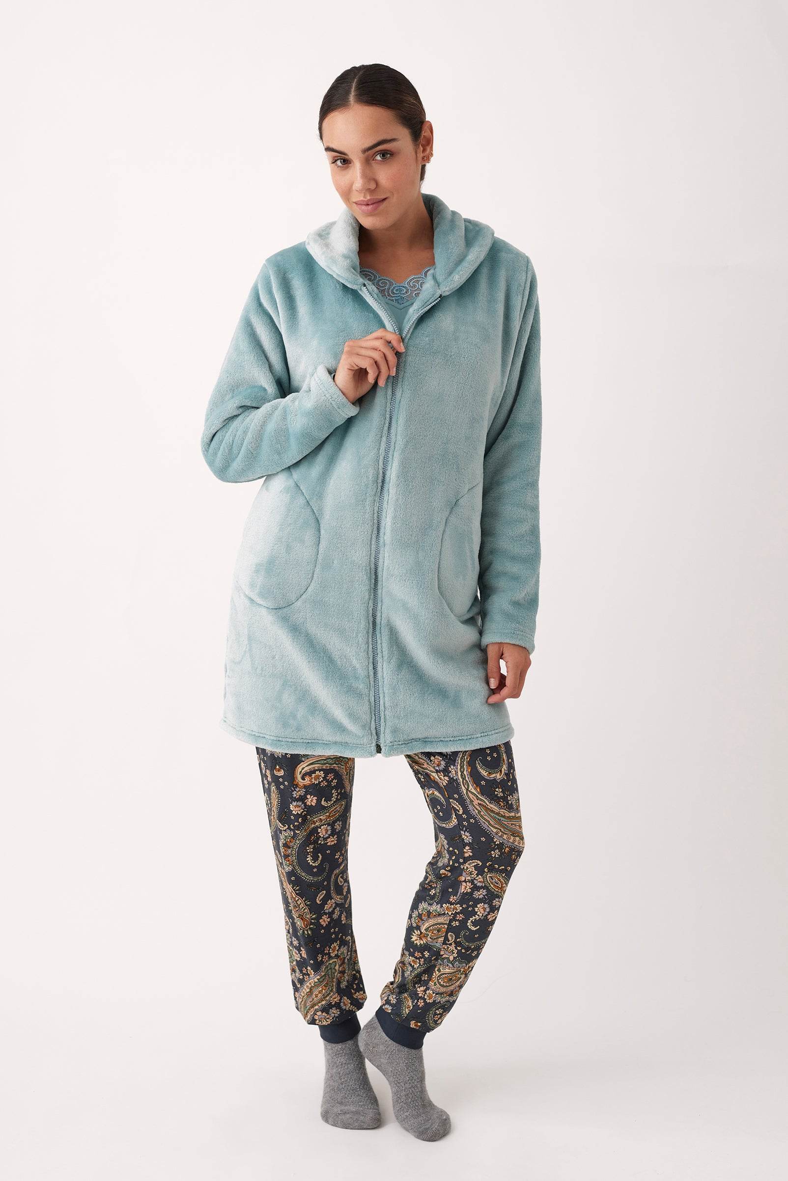 Completo pigiama Pigiama +Giacca Donna N19743 Promise - evabiancheria