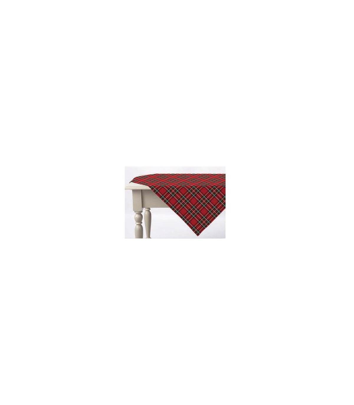 Centrotavola 90x90 Biancheria Tartan Centrotavola Nat Mae - evabiancheria