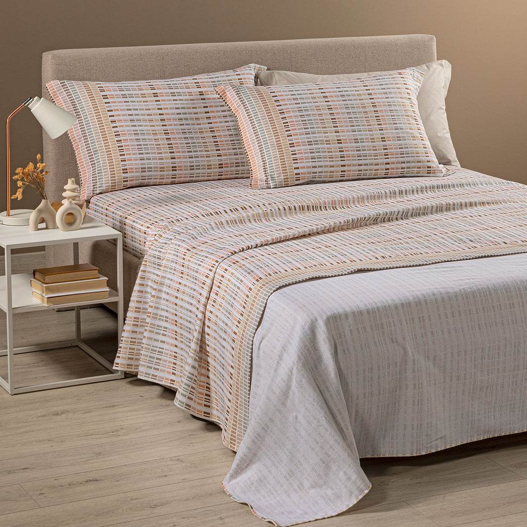 Lenzuola Tinta Unita Biancheria Norvegia cpl flan Caleffi - evabiancheria