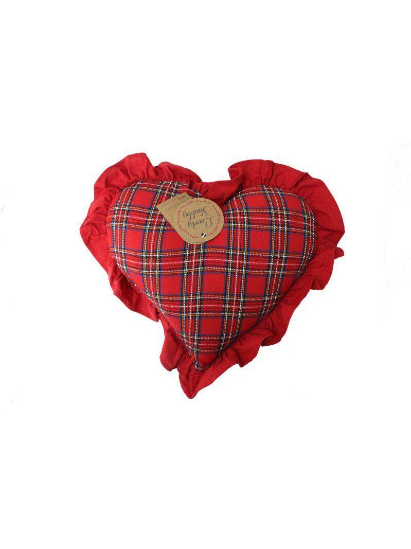 Cuscino natalizio a cuore Biancheria SCOTTY CUSC Lovely Shabby - evabiancheria