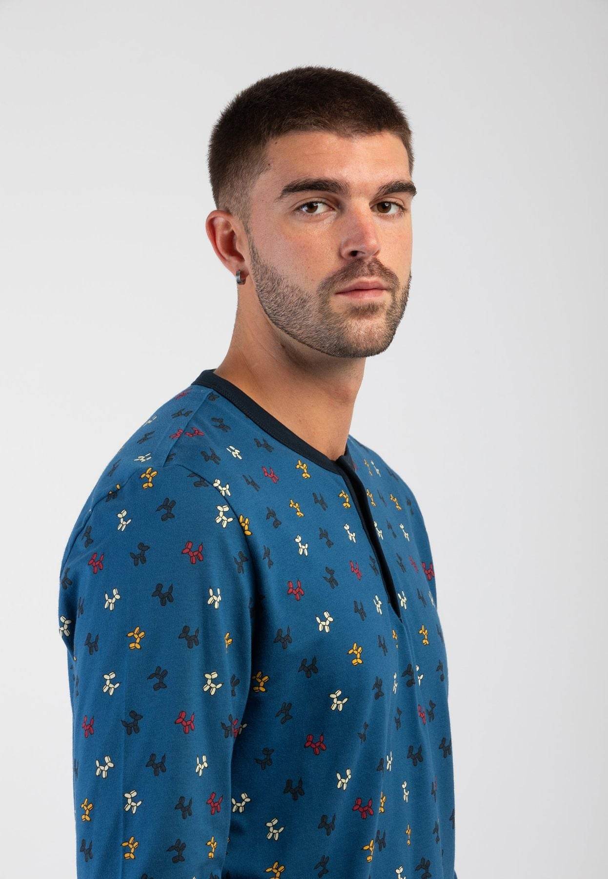 Pigiama Serafino Uomo VPRT92988 Perofil - evabiancheria