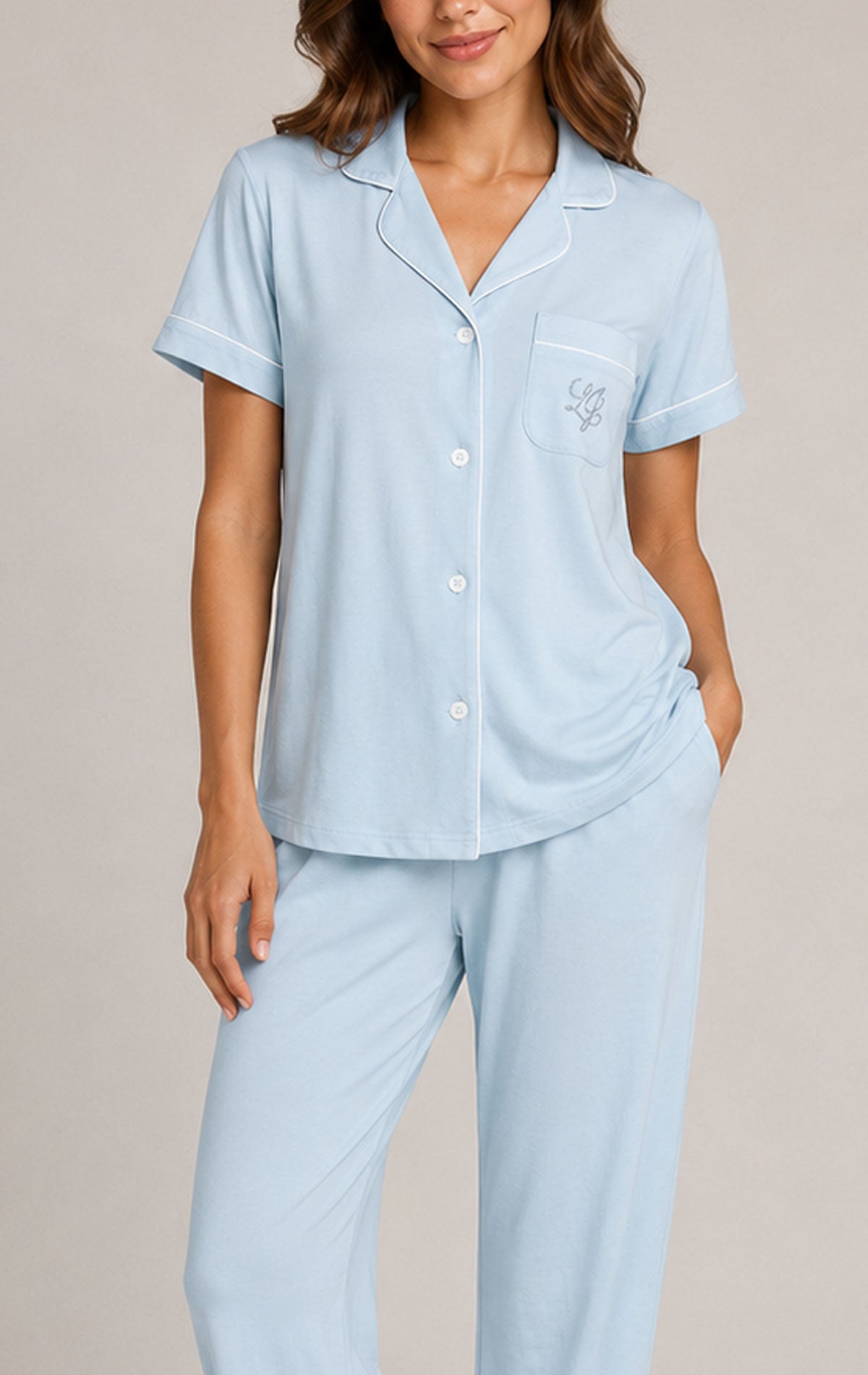 Pigiama Manica corta Panatalone lungo Donna DL0131 Pig Liu Jo Home