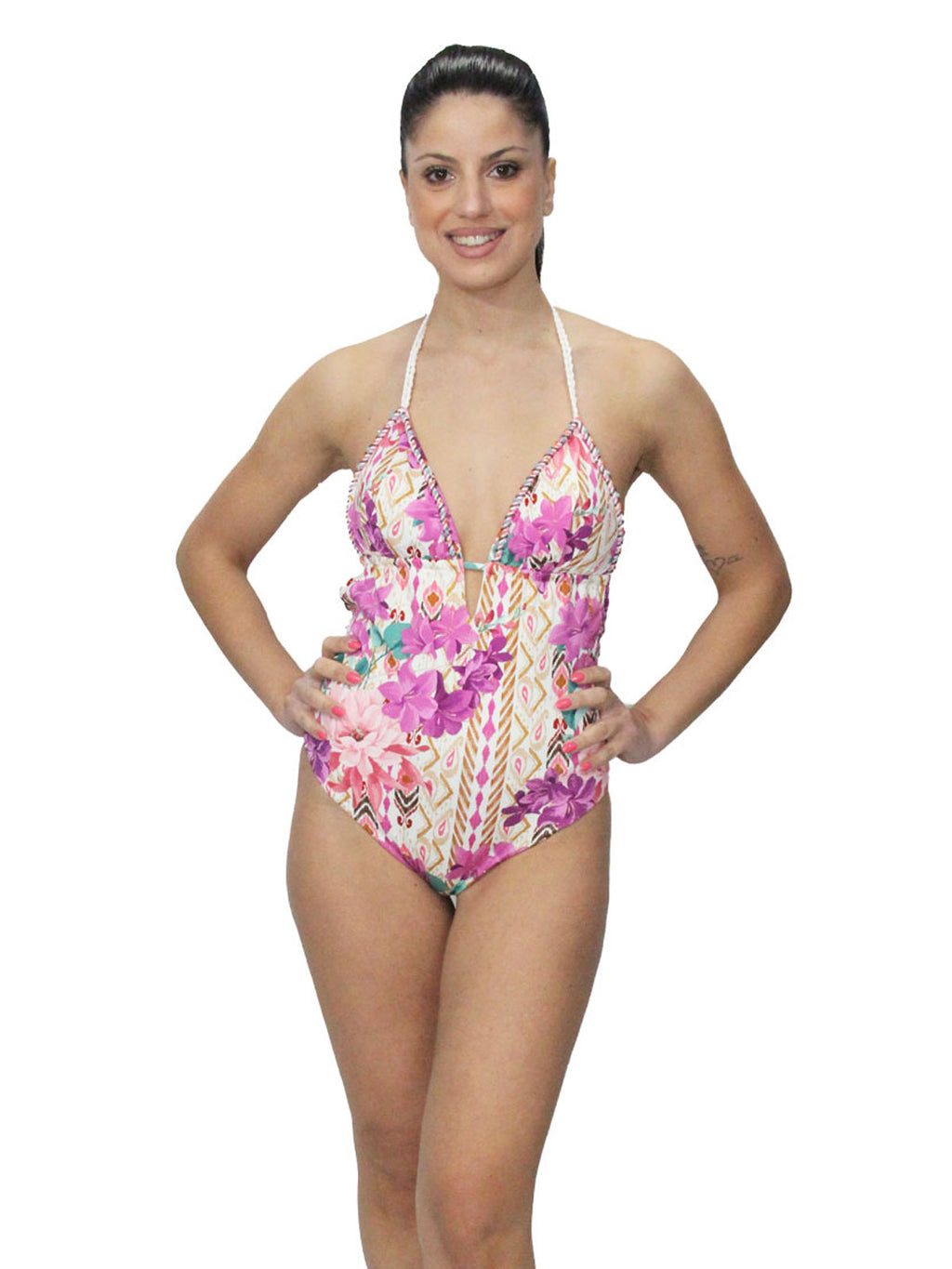 Costume intero Coppa preformata Donna H100 Huitre