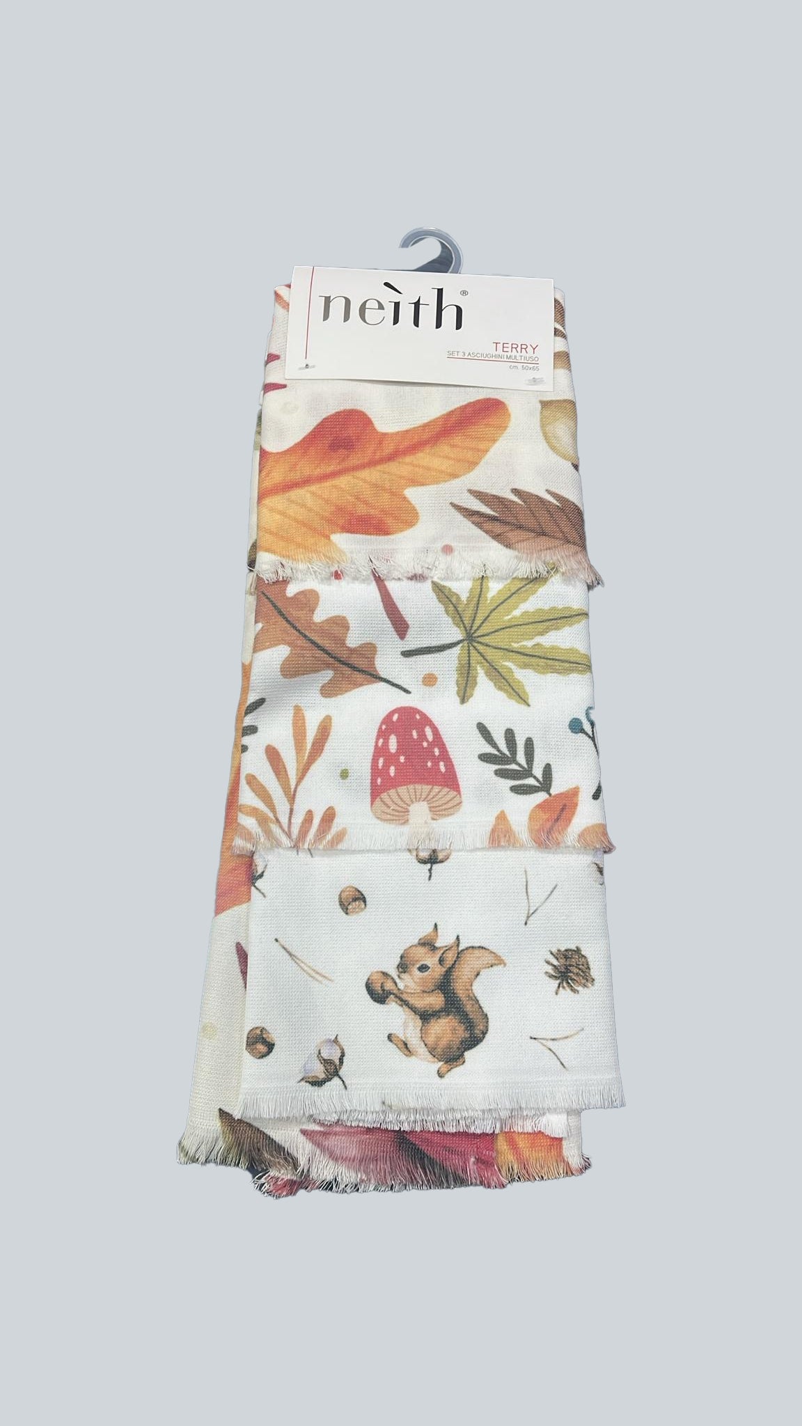 Strofinaccio Stampato Biancheria Terry Strof Set 3 Neith