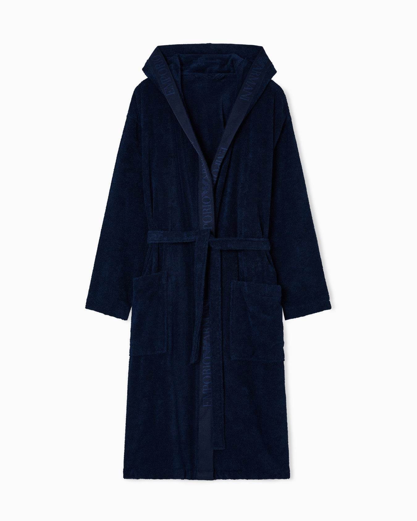 Accappatoio con cappuccio Uomo AF14986 EM002255 Emporio Armani - evabiancheria