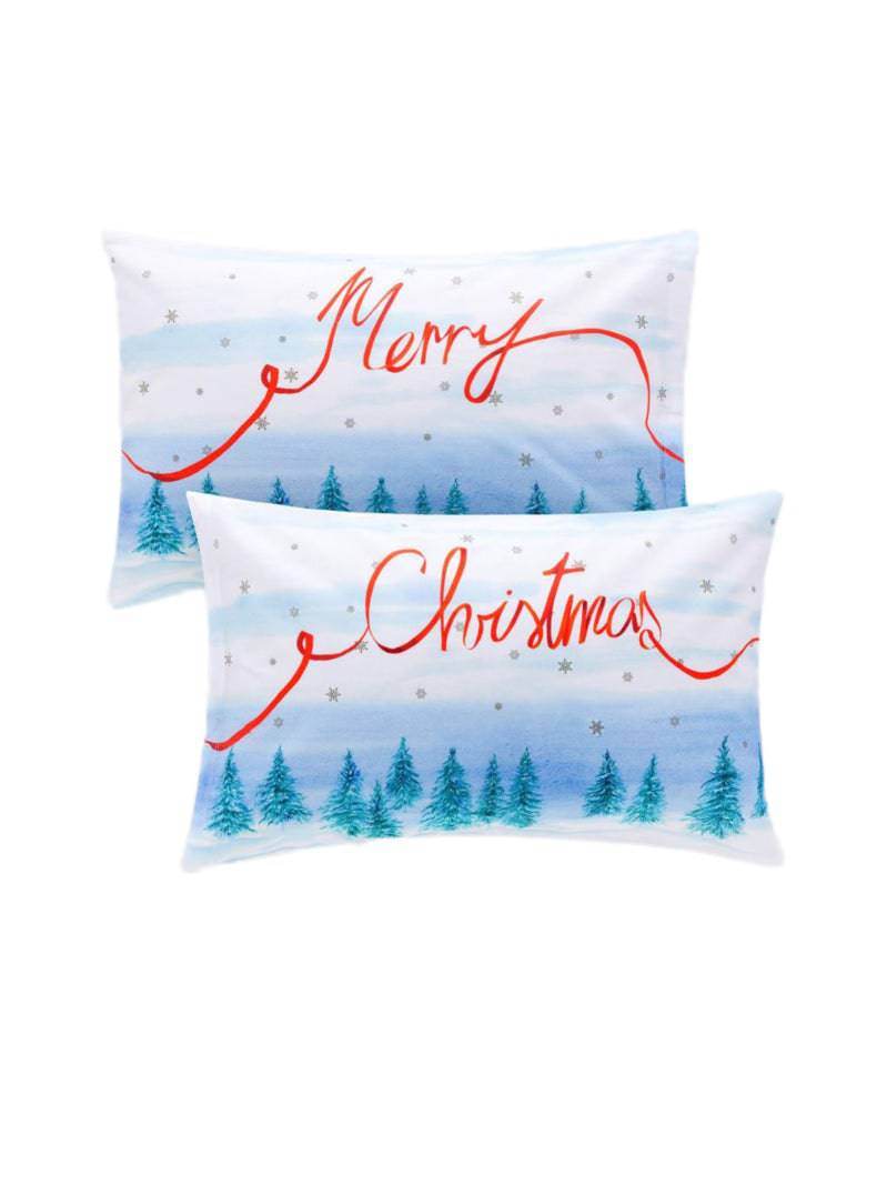 Federe stampate natalizie Biancheria MARRY CHRISTMAS FED Riviera - evabiancheria