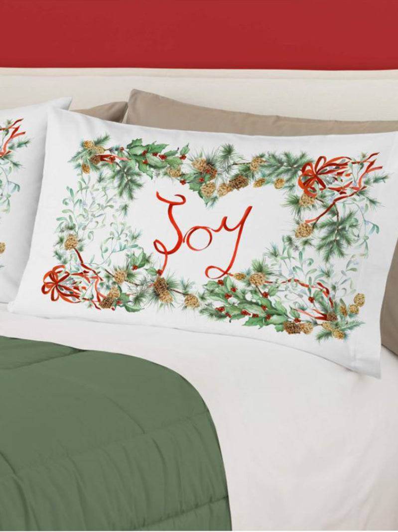 Federe stampate natalizie Biancheria JOY FED Riviera - evabiancheria