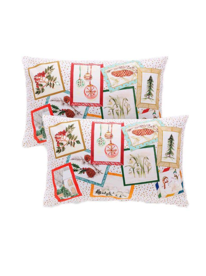 Federe stampate natalizie Biancheria POSTCARDS FED Riviera - evabiancheria