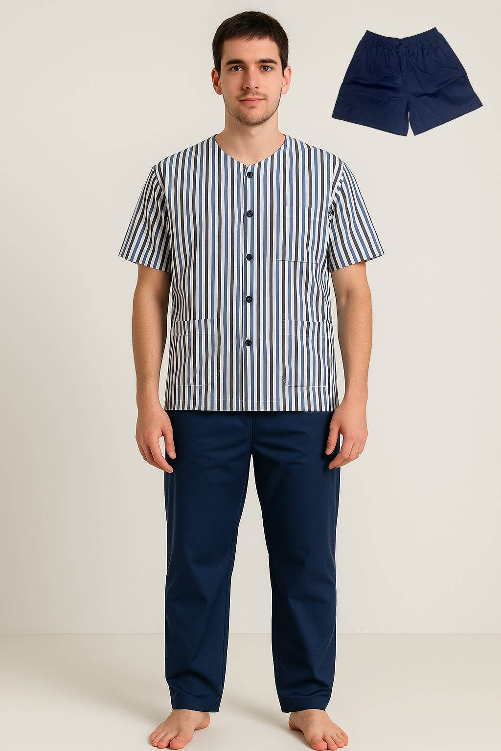 Pigiama 3 pezzi Uomo Narciso 3pz Crispo - evabiancheria