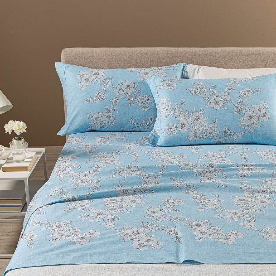 Lenzuola Tinta Unita Biancheria Serenity Cpl flan Caleffi - evabiancheria