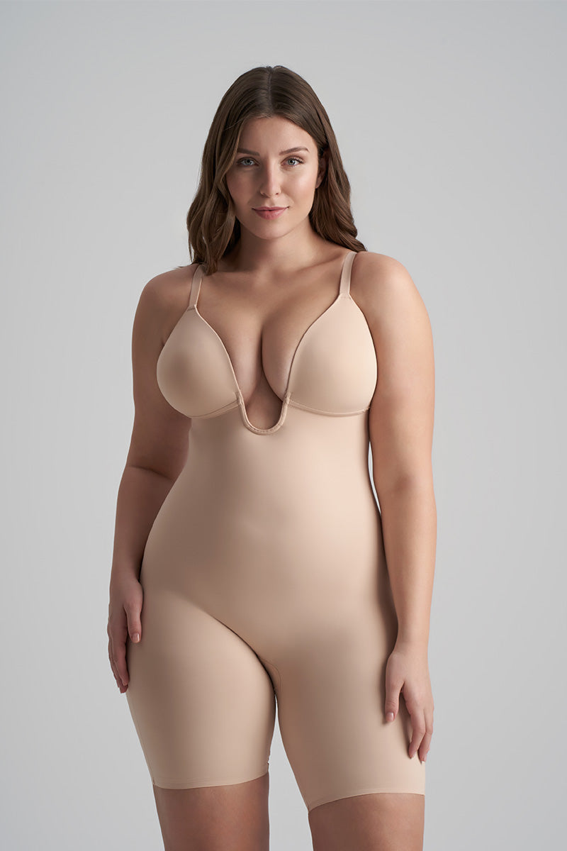 Body con gambe Donna Sculpting Bodysuit Deep V 1382 Bye Bra