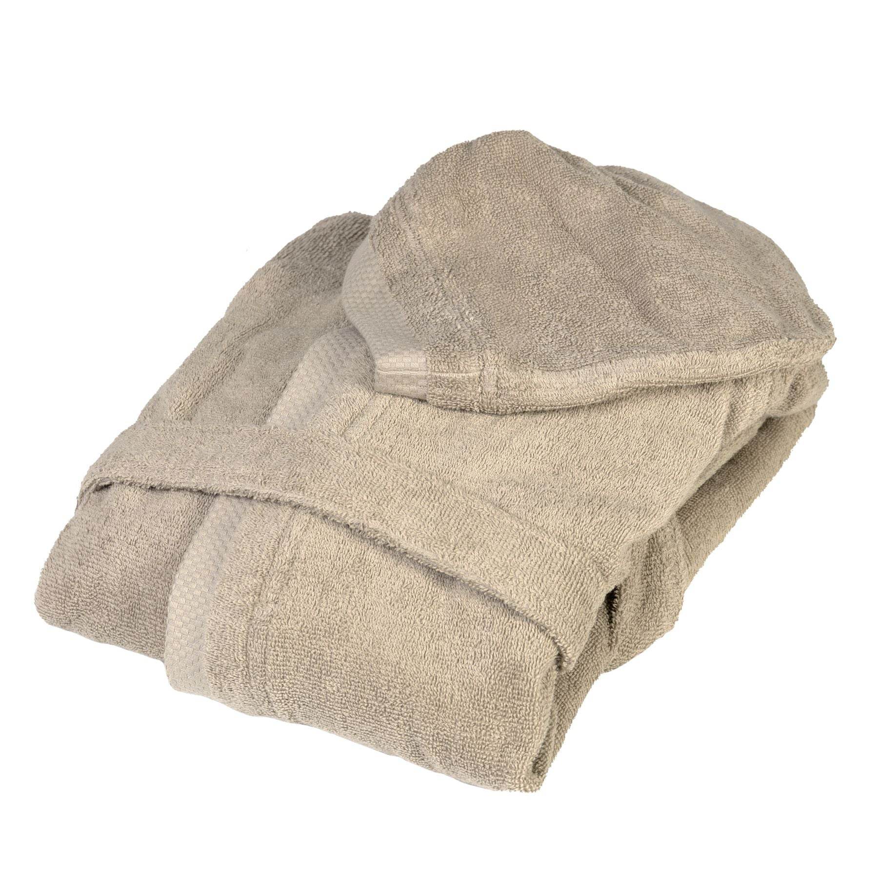 Accappatoio con cappuccio Biancheria Square Acc Fazzini - evabiancheria