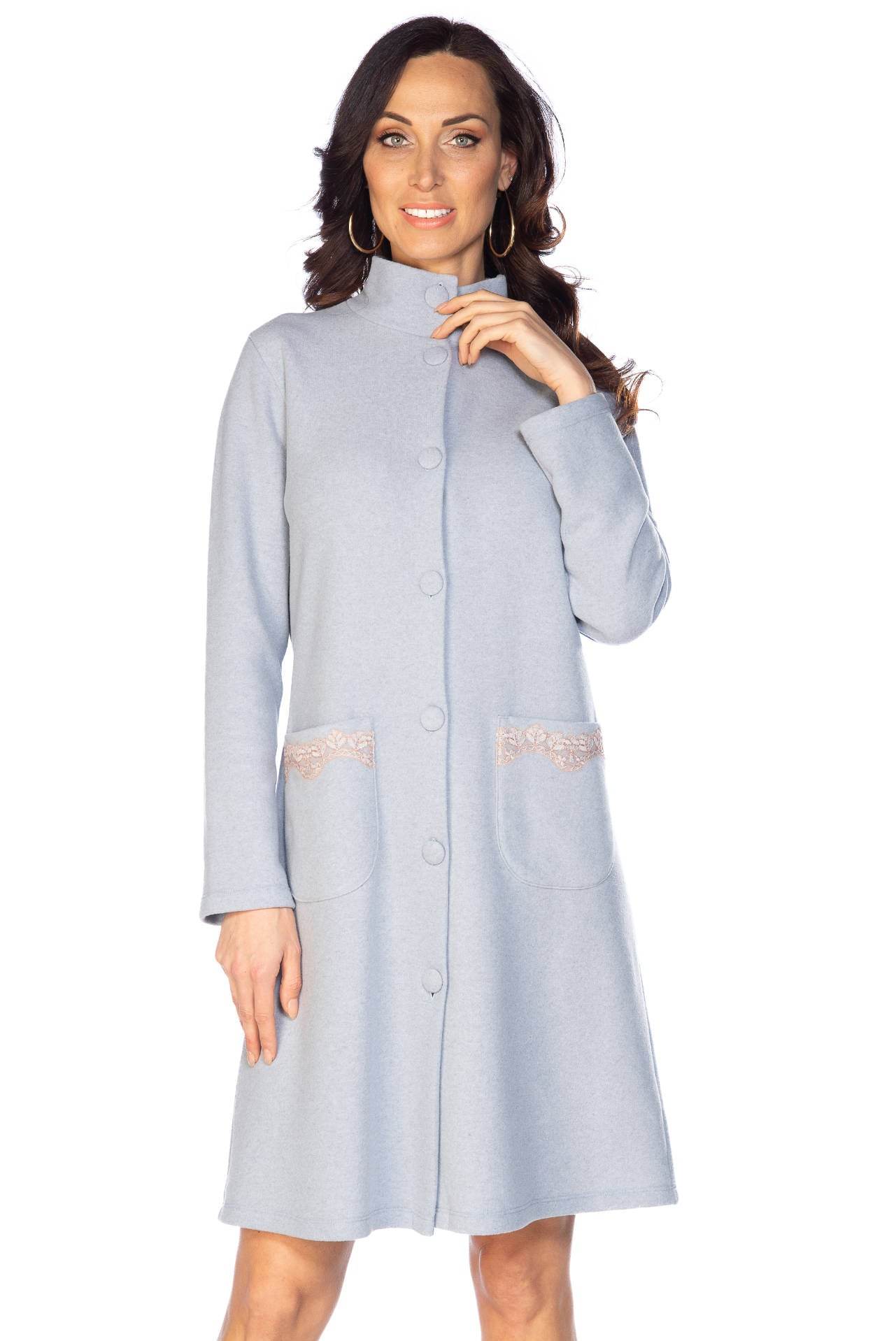 Vestaglia Abbottonata Donna I24809 7 Prima Rosa - evabiancheria