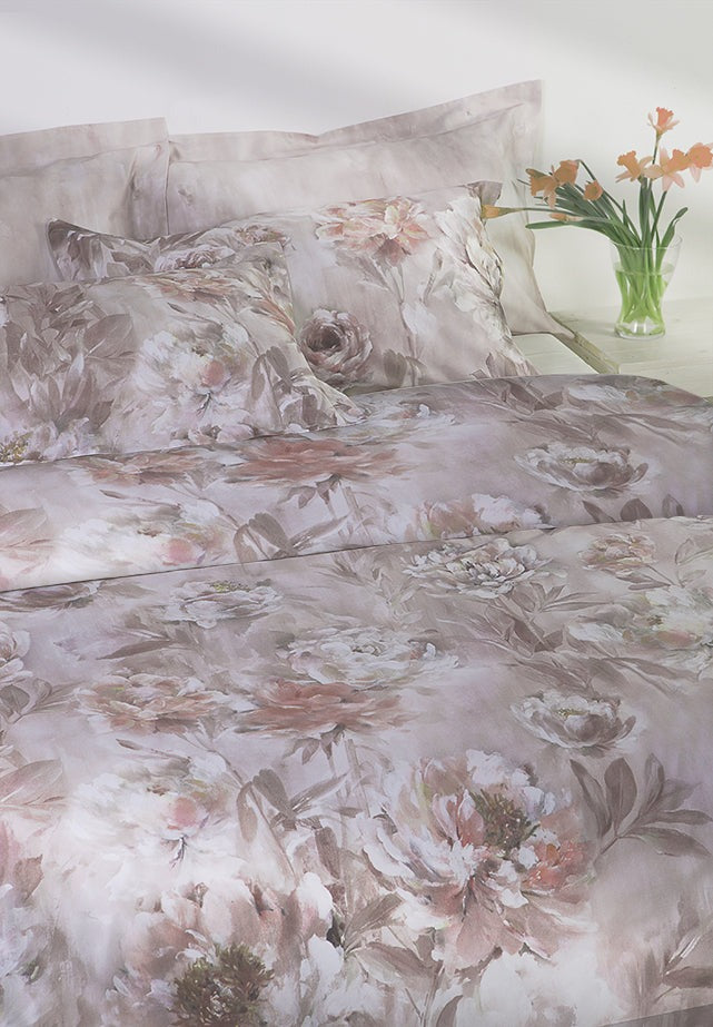 Duvet Cover Set Linen Painting Flowers cpp MIrabello