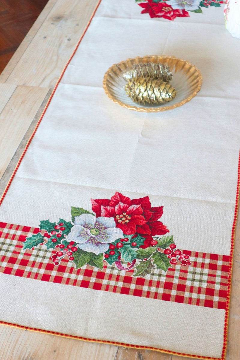 Runner 47x140 Natalizio Biancheria Bacca Runner Nat Mae - evabiancheria