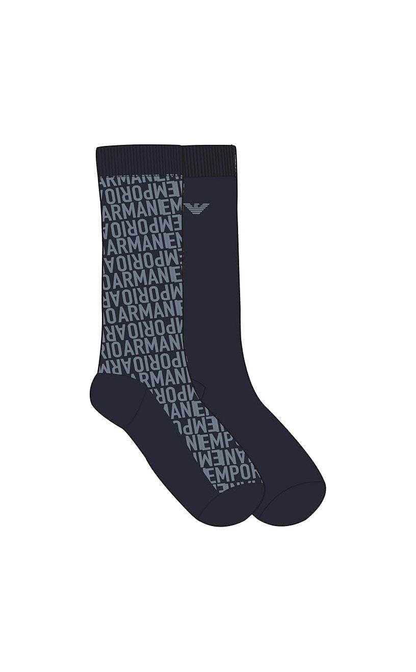 Calze lunghe Bi-pack Uomo AF18180 EM000545 Emporio Armani - evabiancheria