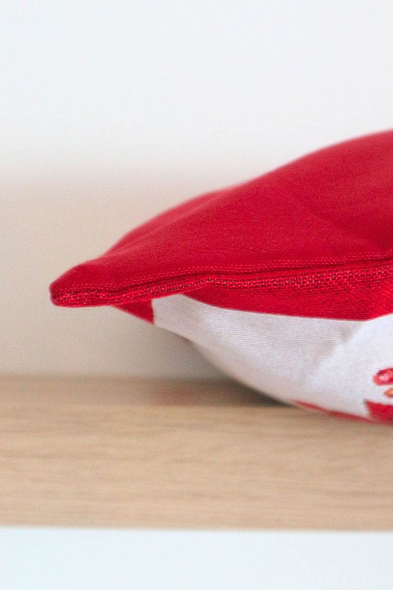 Cuscino 45x45 natalizio Biancheria Fiocco Federa Nat Mae - evabiancheria