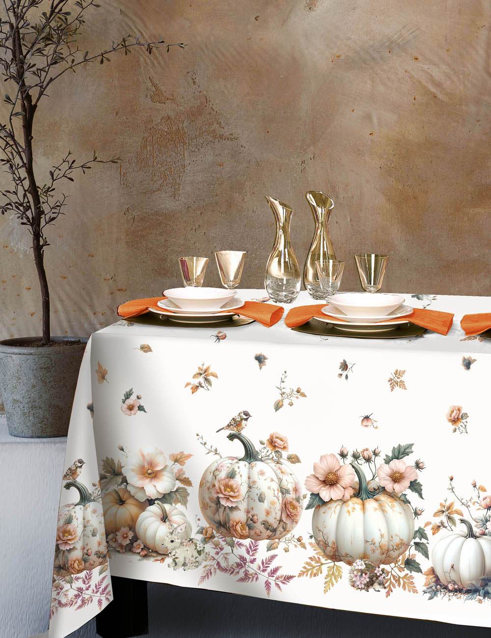 Tovaglia Stampato Biancheria Cucurbita Tov Tessitura Randi - evabiancheria