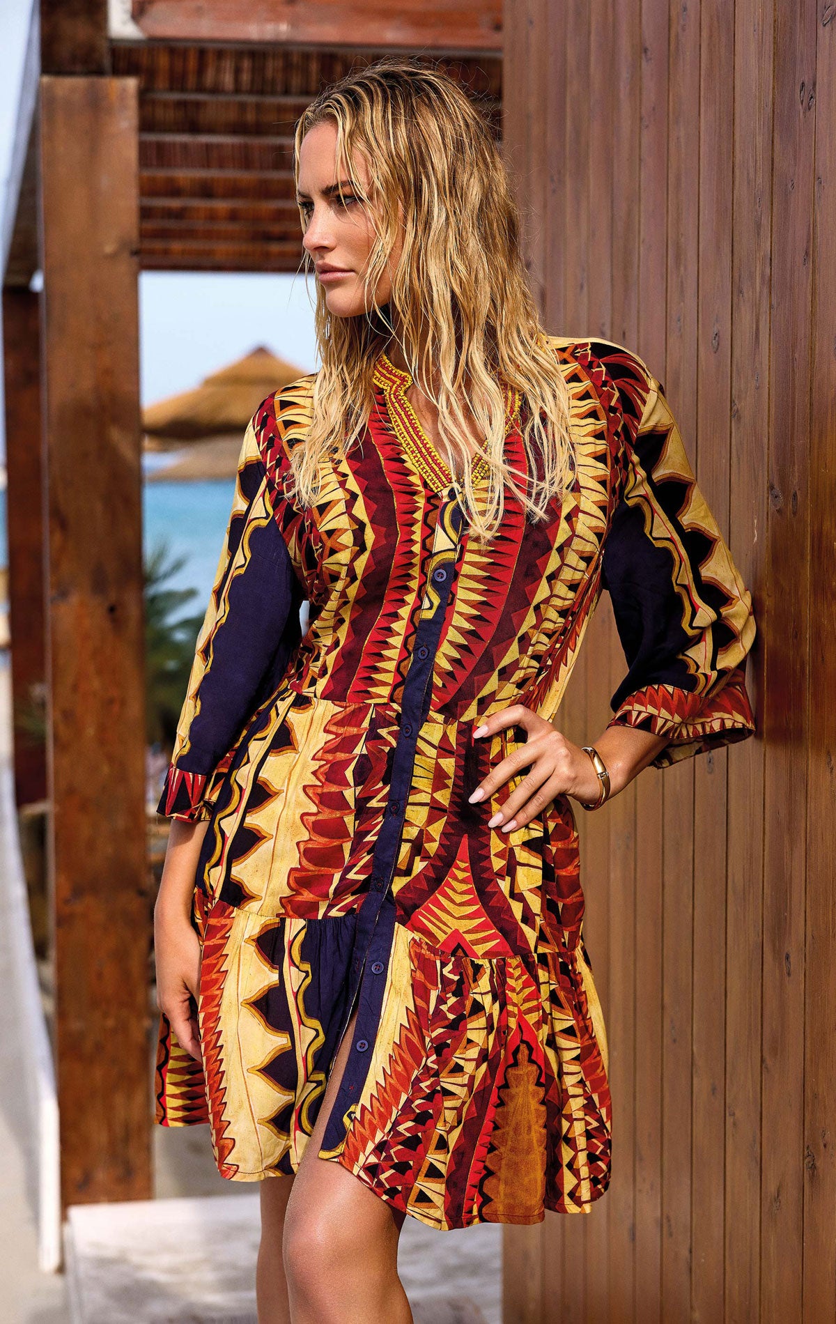 Abito Kaftano Donna VI26-064 Vacanze Italiane