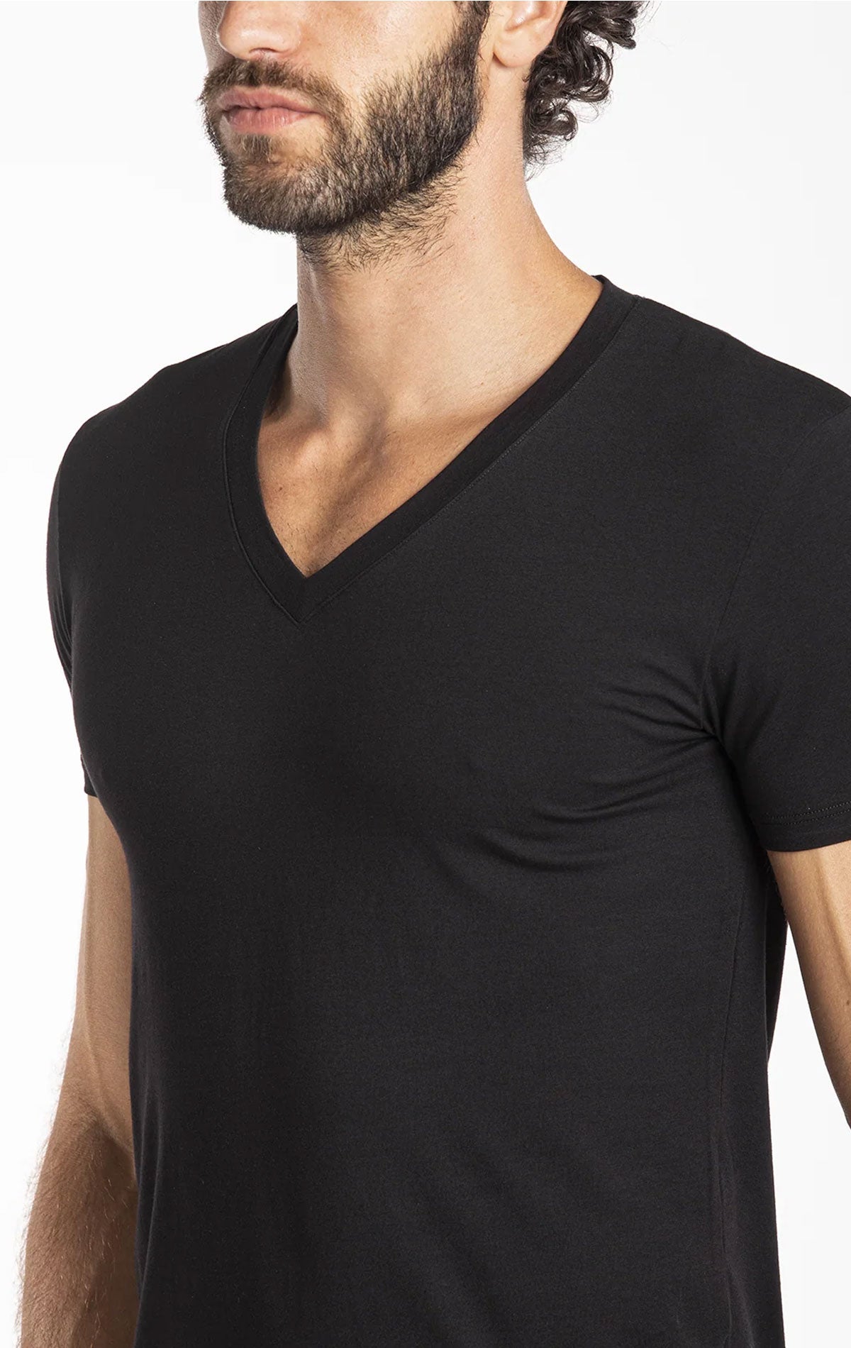 T-shirt scollo V Uomo Italo JNM134 Julipet