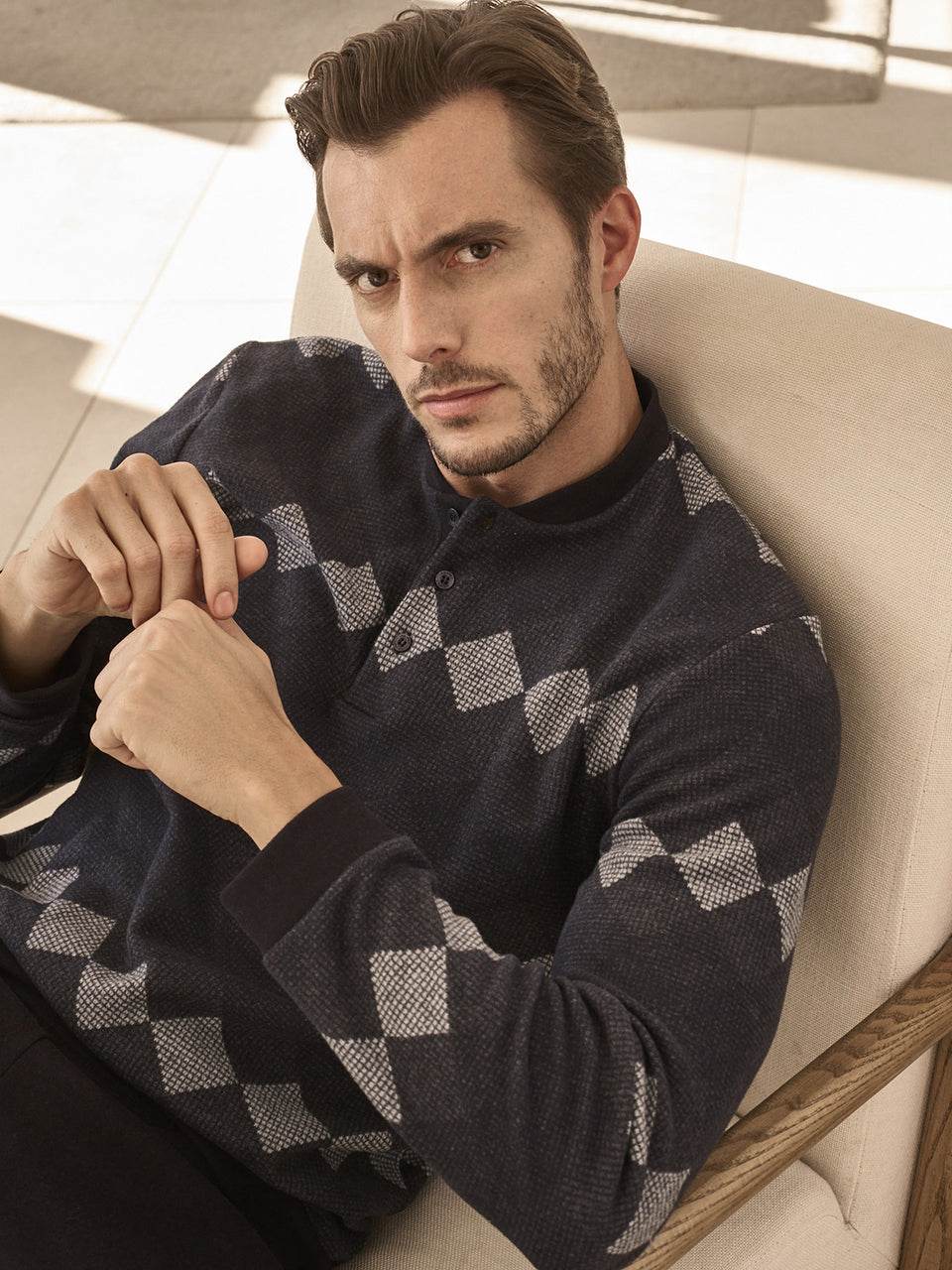 Pigiama Serafino Uomo Noventa JAL453 Julipet - evabiancheria