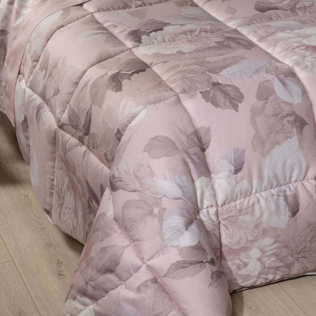 Trapunta Stampato Biancheria Rosa Alba Trap Caleffi - evabiancheria