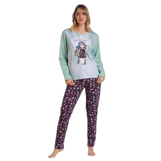 Pigiama Giro collo Donna 62386 Santoro - evabiancheria