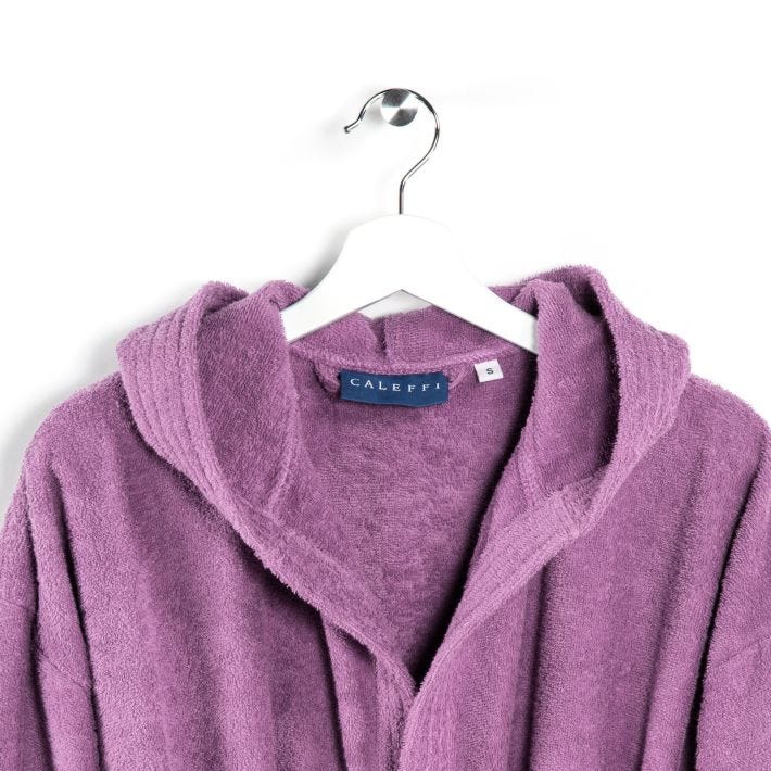 Bathrobe with hood Minorca Linen Acc Caleffi