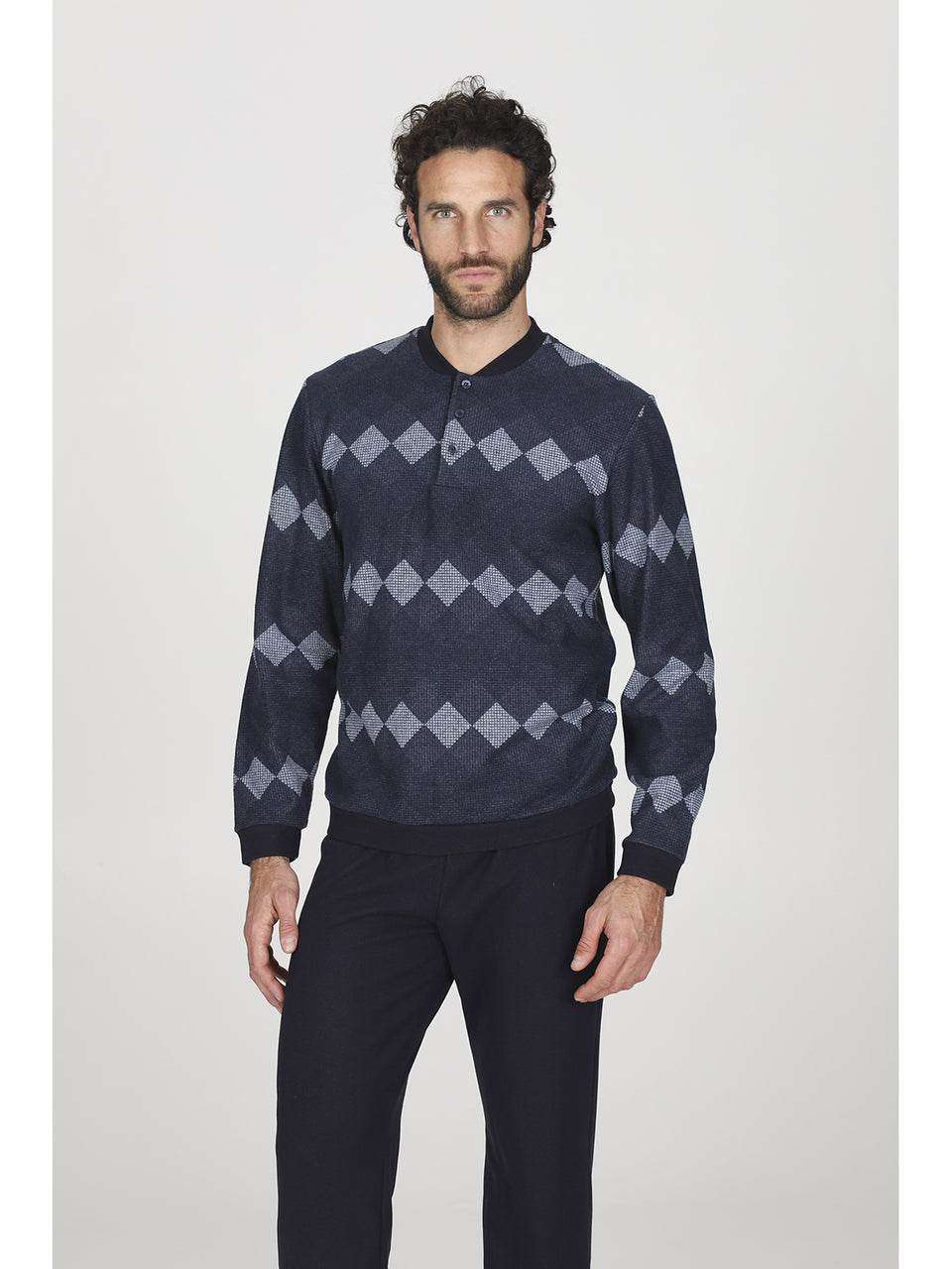 Pigiama Serafino Uomo Noventa JAL453 Julipet - evabiancheria