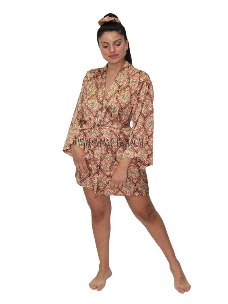 Kimono corto Donna ANDROMEDA ETNICO Filo D Angelo - evabiancheria