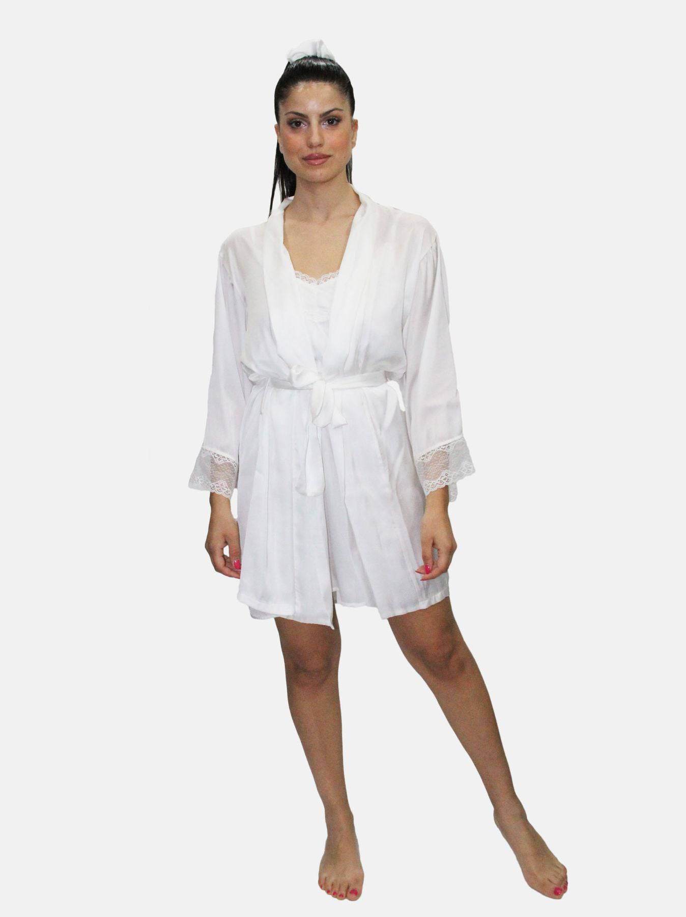 Kimono corto Donna Andromeda Sposa Filo D Angelo - evabiancheria