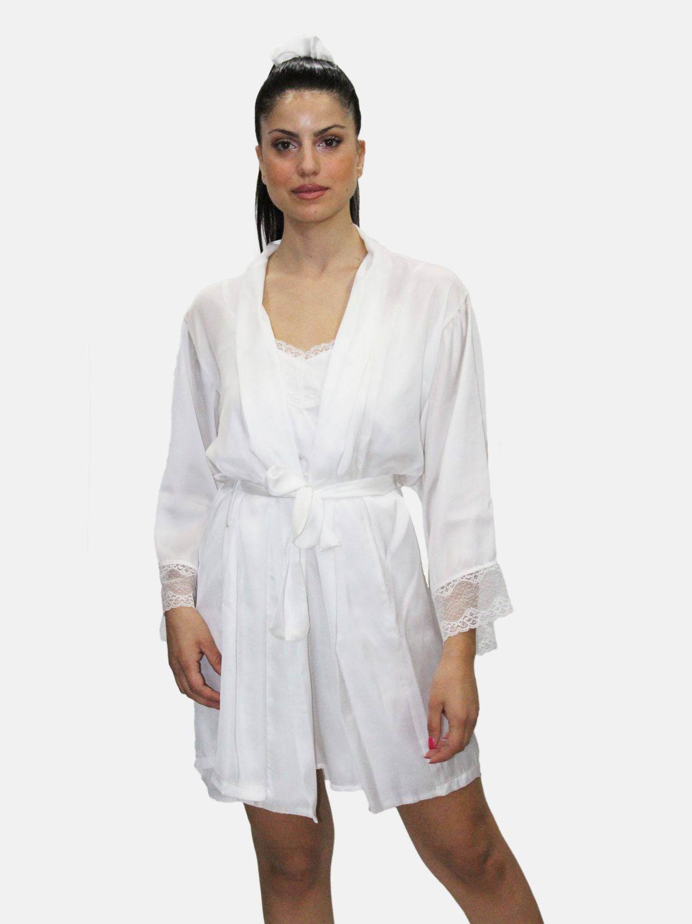 Kimono corto Donna Andromeda Sposa Filo D Angelo - evabiancheria