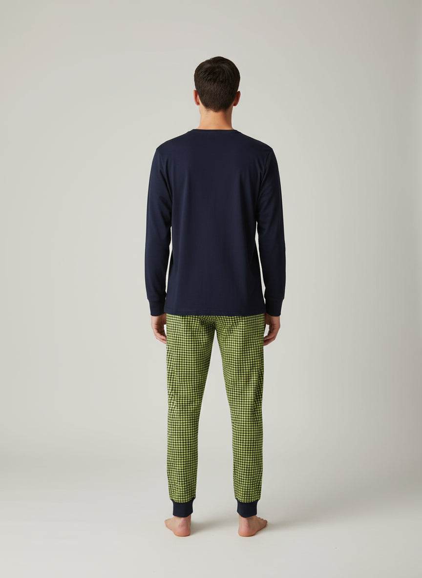 Pigiama Serafino Uomo H6814 Happy People - evabiancheria