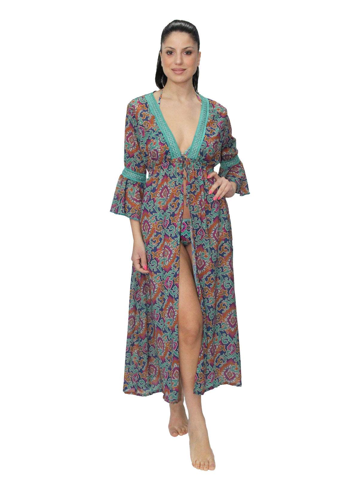 Abito Lungo Donna H125 Huitre - evabiancheria