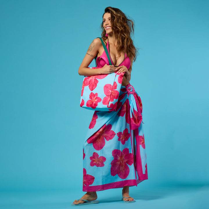 Borsa Mare Grande Donna 22343 Flower Explosion Emanuela Biffoli - evabiancheria