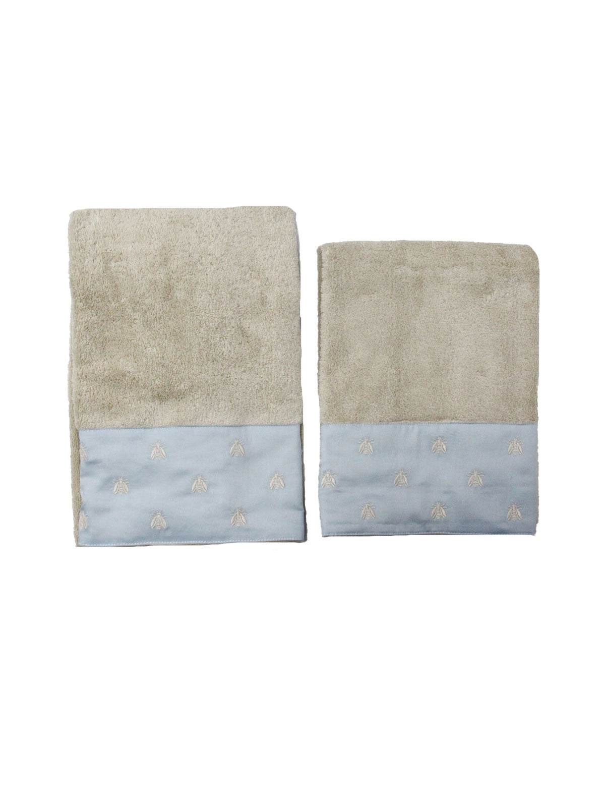 Asciugamani Coppia 1+1 Biancheria Api Satin 1+1 Mastro Raphael - evabiancheria