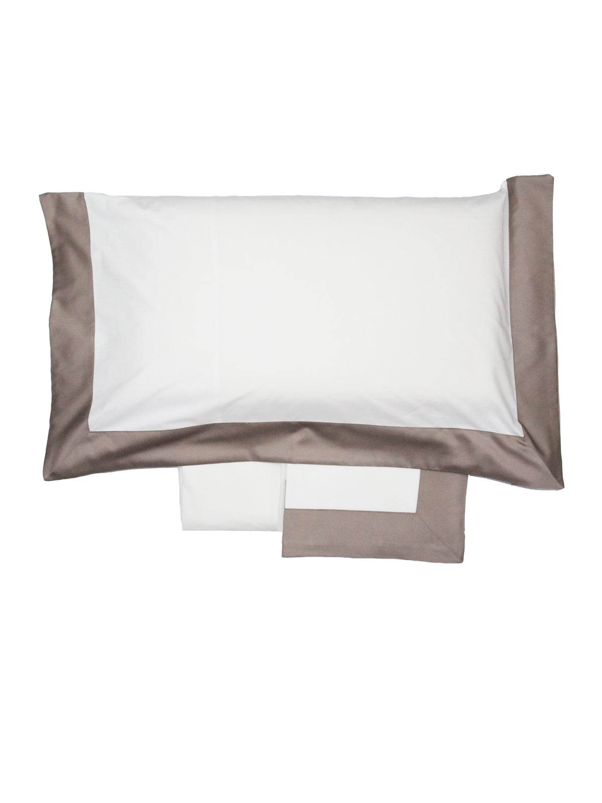 Lenzuola Bicolore Biancheria Balza Raso Cpl Eva Home - evabiancheria