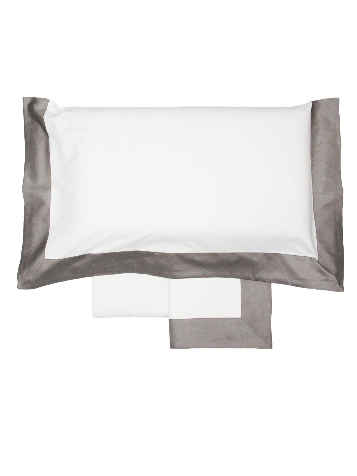 Lenzuola Bicolore Biancheria Balza Raso Cpl Eva Home - evabiancheria