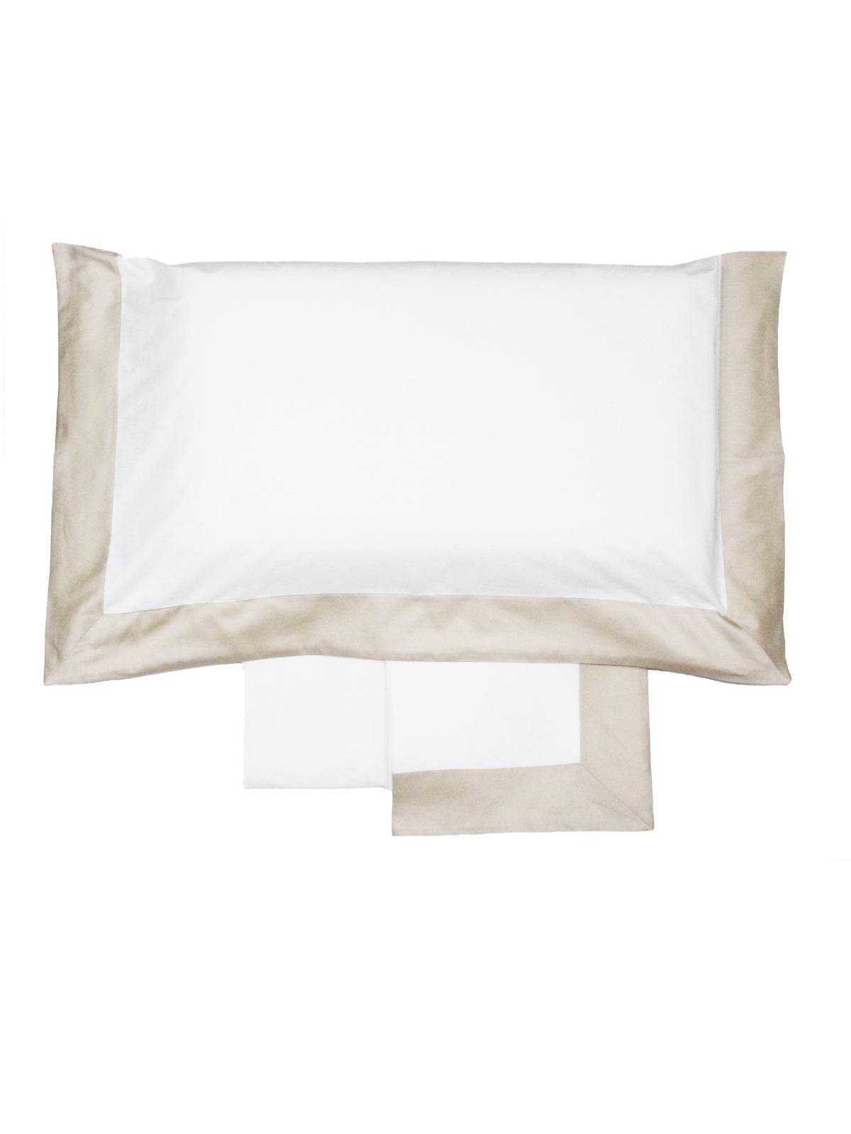 Lenzuola Bicolore Biancheria Balza Raso Cpl Eva Home - evabiancheria