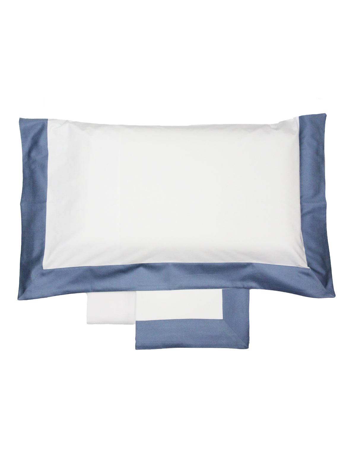 Lenzuola Bicolore Biancheria Balza Raso Cpl Eva Home - evabiancheria