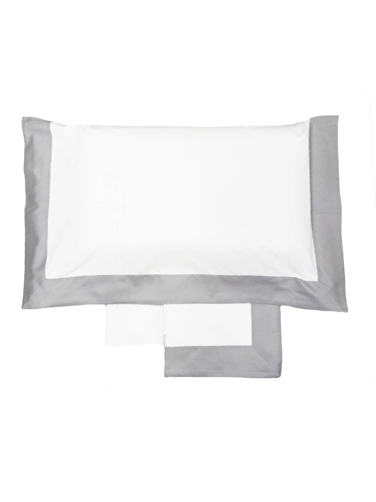 Lenzuola Bicolore Biancheria Balza Raso Cpl Eva Home - evabiancheria