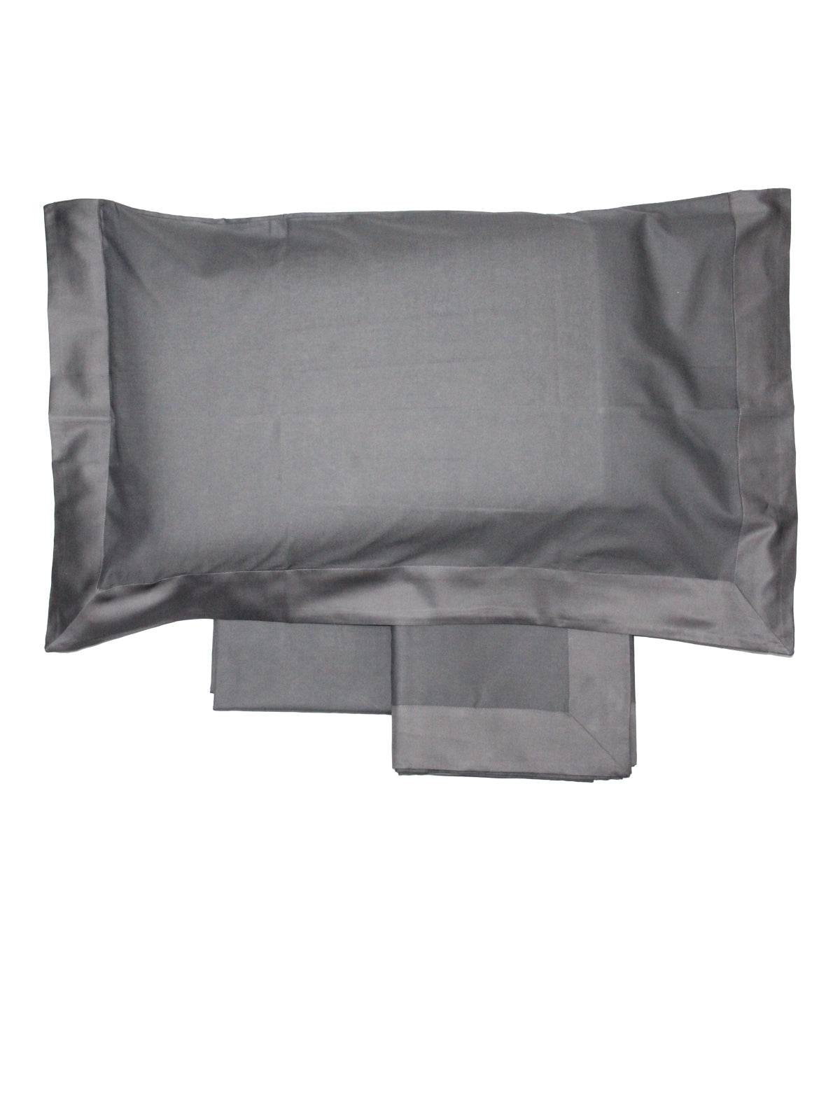 Lenzuola Bicolore Biancheria Balza Raso Cpl Eva Home - evabiancheria