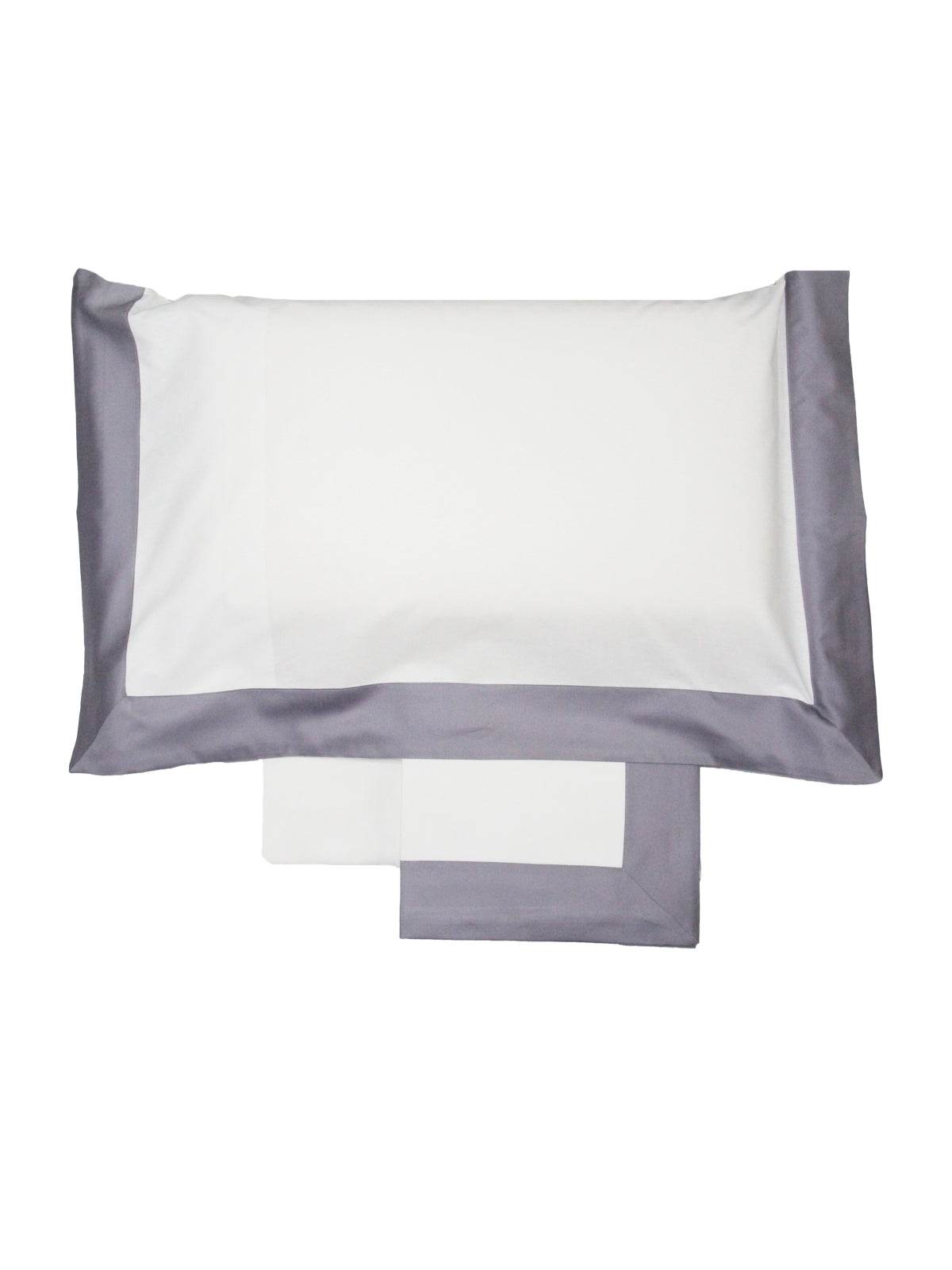 Lenzuola Bicolore Biancheria Balza Raso Cpl Eva Home - evabiancheria